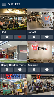 Mark your nearby Koufu outlets on the app.