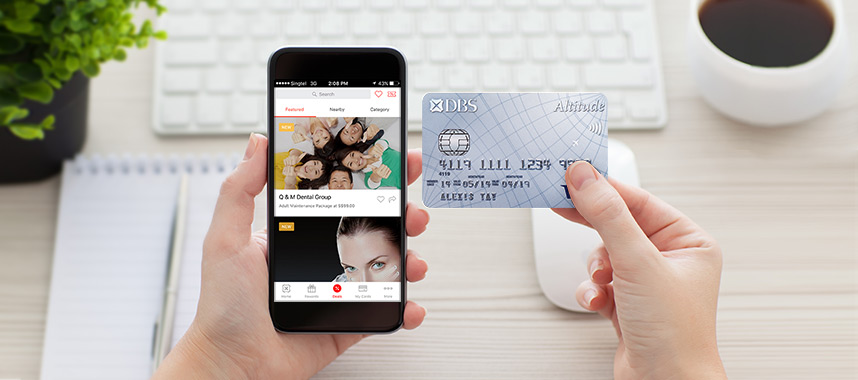 Looking up card offers on DBS Lifestyle app
