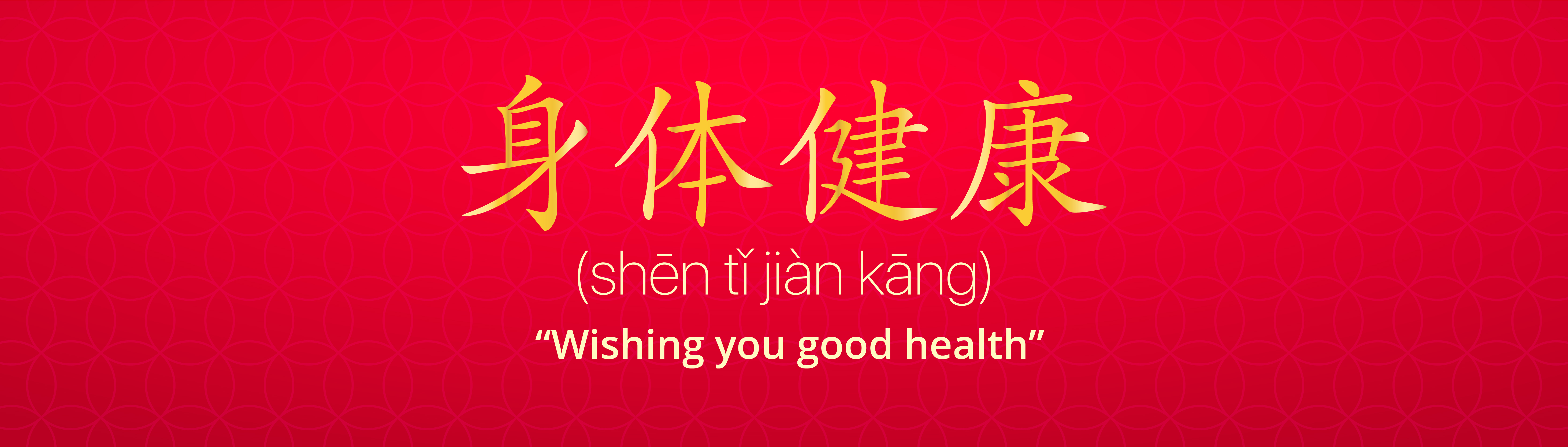 Shen Ti Jian Kang (身体健康): “Wishing you good health”