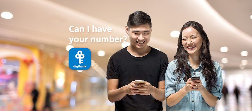 Guy and girl exchanging mobile numbers