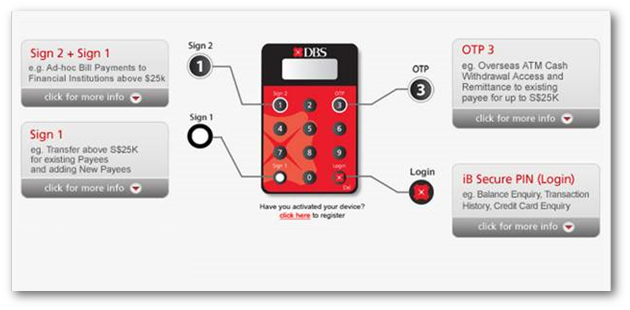 how to register new dbs ib secure device