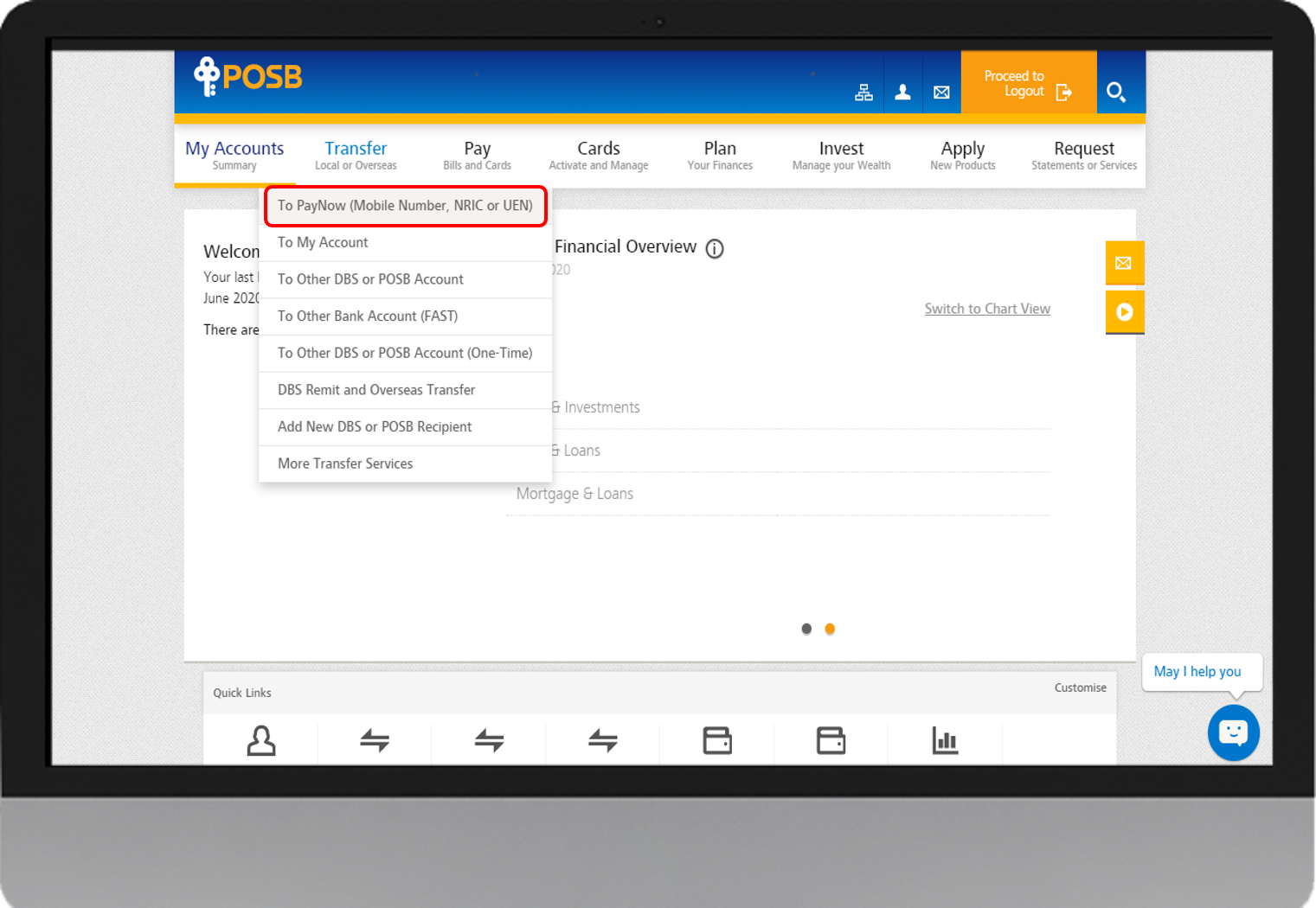 Check PayNow Profile POSB Singapore