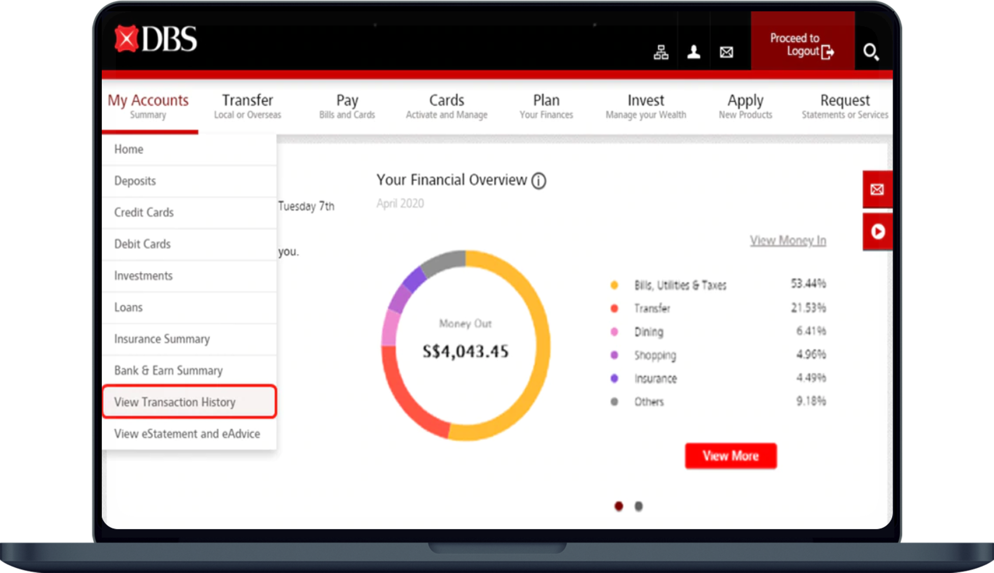 Check Account Transaction POSB Singapore