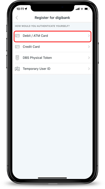 select atm/debit card