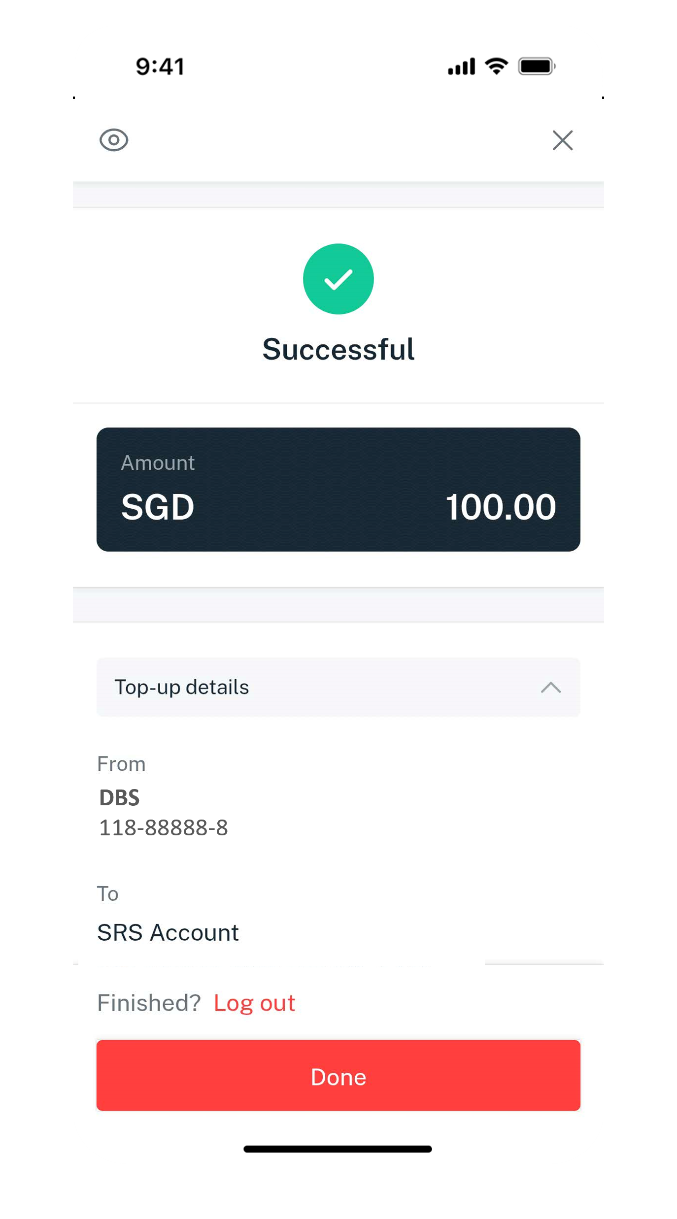 contribution confirmation page