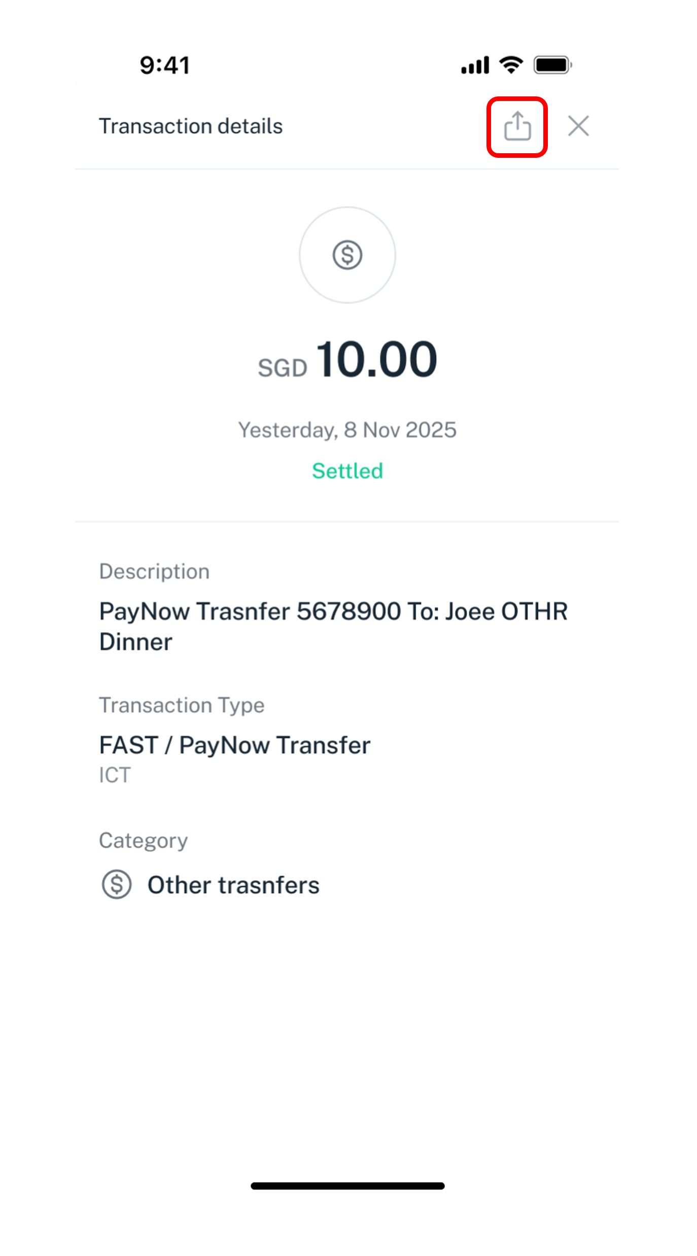share transaction