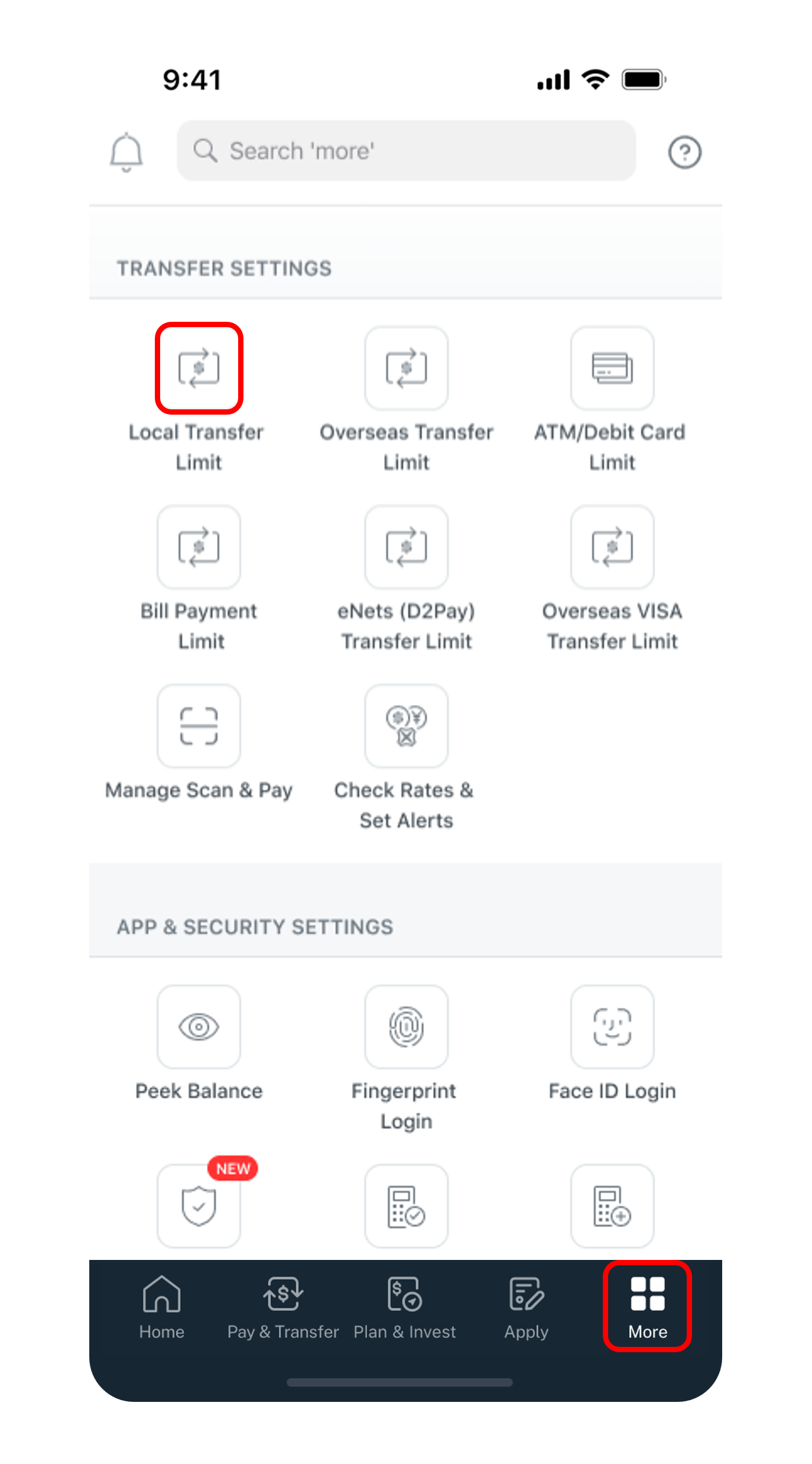 local transfer limit