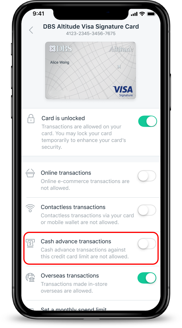 Customise your Card Functions with Payment Controls | POSB Singapore