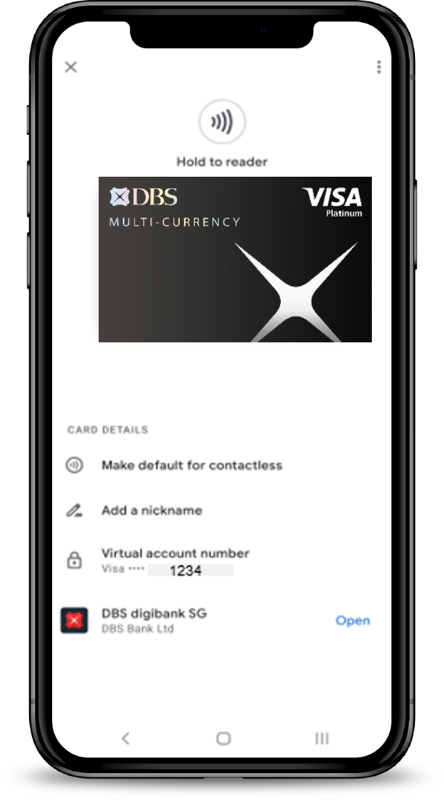 Add Card to Mobile Wallet POSB Singapore