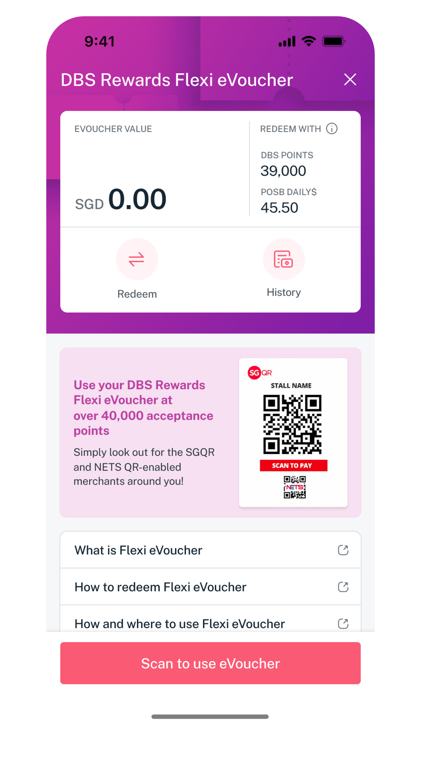 scan to use evoucher